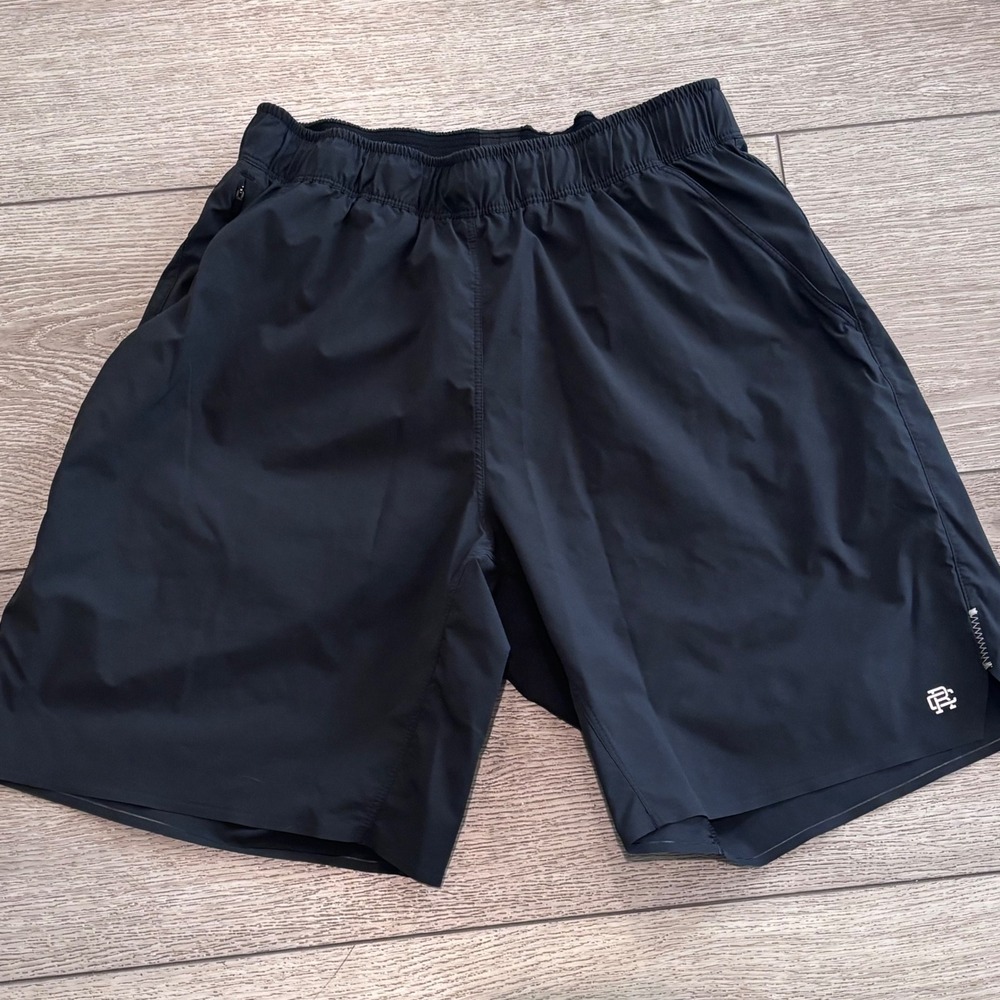 Reigning Champ Training Shorts Mens S Black 7 Inch Inseam Athletic Gym Running